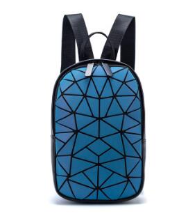 Luminous geometric rhombus bag women's all-match handbags multi-function shoulder bag backpack wallet chest bag: 625-3