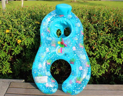 Mother Child Ring Swimming Circle Baby Float Double Swimming Pool Accessories Inflatable Wheels Swimtrainer Circles: ocean blue