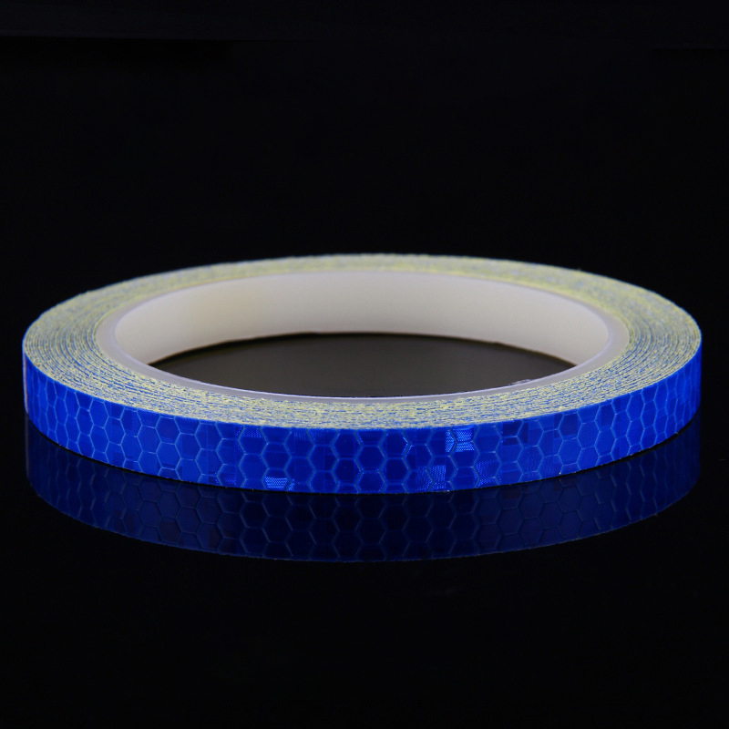1cm*8m cykelhjul reflekterende klistermærker cykling fluorescerende reflekterende strimmel klæbebånd til mtb cykel advarsel sikkerhed dekoration klistermærke: Lilla