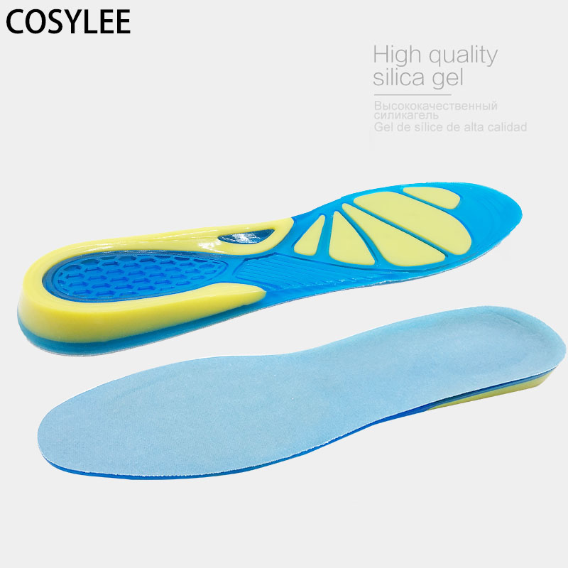 Silikone indlægssåler gel ortopædisk fodpleje til fødder sko sål sports indlæg stødabsorberende puder bue ortotiske pude indlægssål