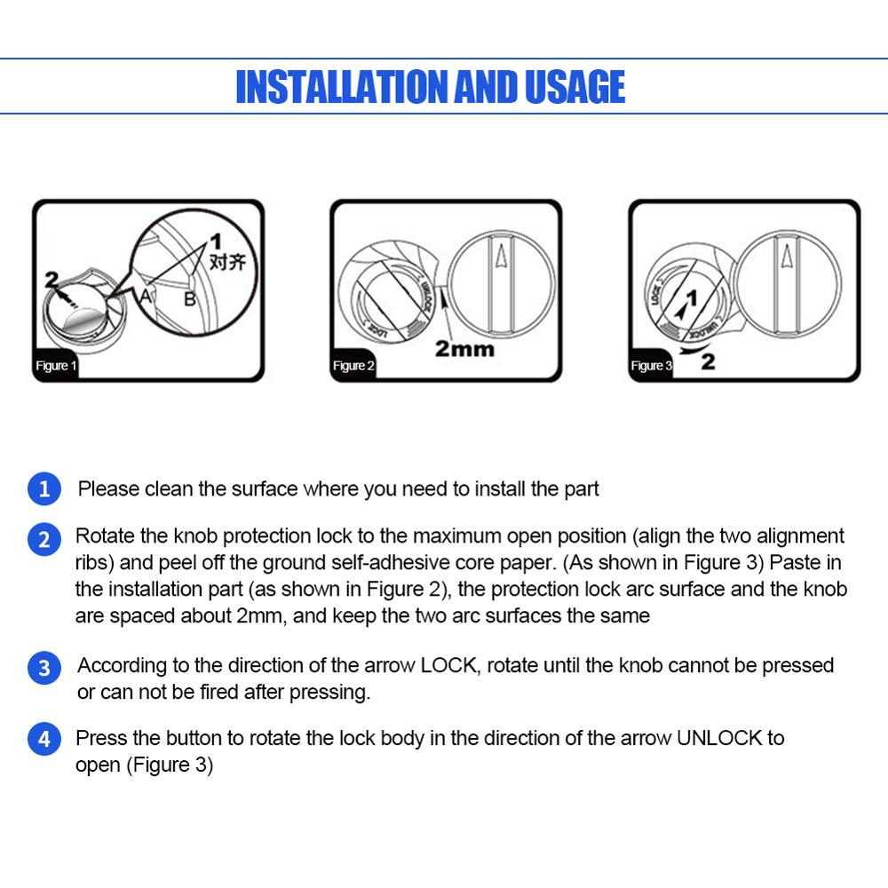 2PCS Child Safety Burner Knob Locks Stove Guard Oven Lock Heatproof Anti-break for Kids Elderly Pet
