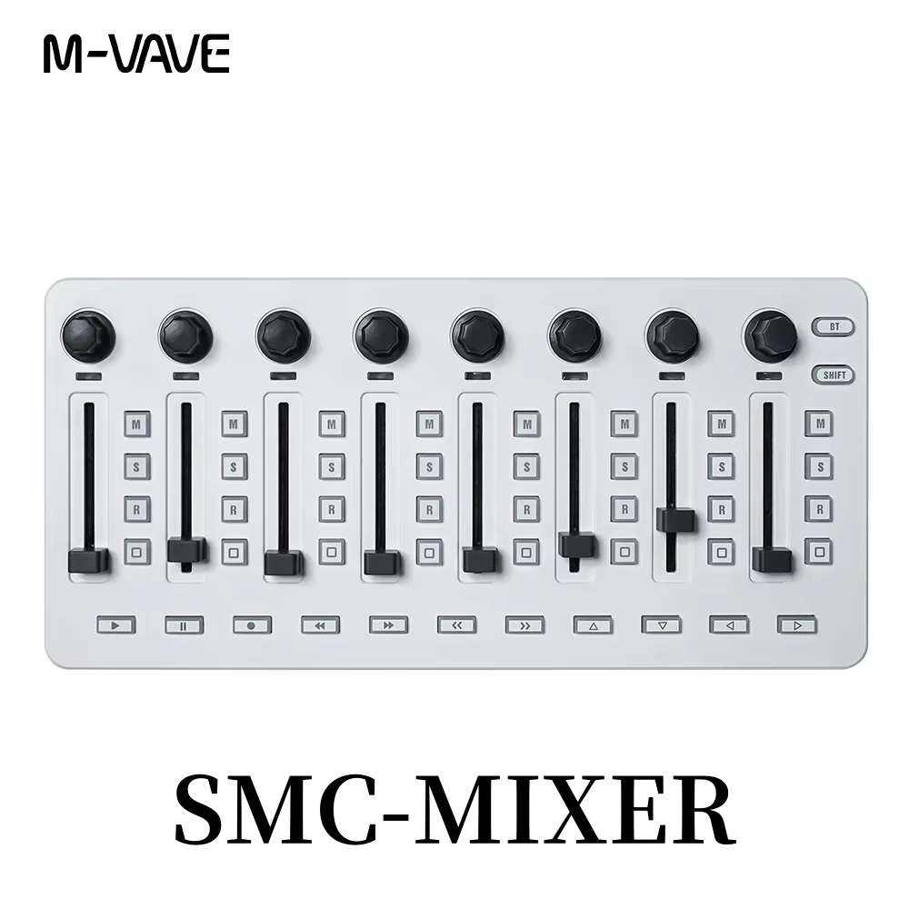 Controlador MIDI inalámbrico M-VAVE SMC-PAD, teclado de percusión adecuado, interfaz de USB-C, portátil, almohadilla MIDI pequeña: Amarillo claro