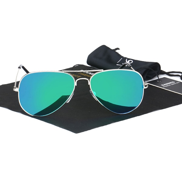 VERBODEN 1976 classic HD gepolariseerde metalen frame zonnebril klassieke vrouwen mannen feminin óculos vintage bril: green no case A1