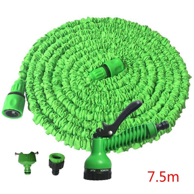 25-150Ft Grrden Expandable Flexible Water Hose Plastic Lightweight Watering Hoses 45m(Max) Magic Water Hose Garden Pipe Hose: 7.5m / Green