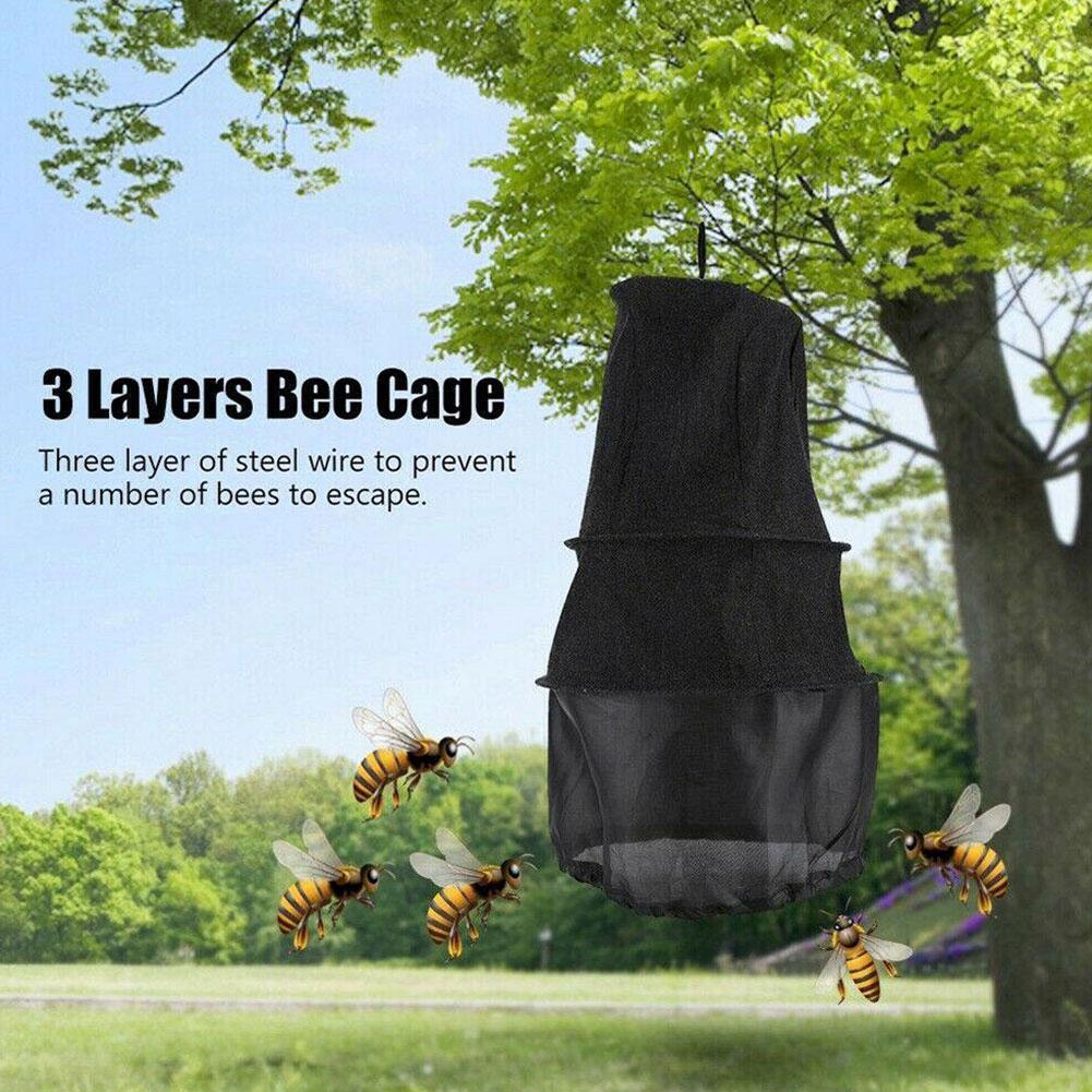 Bee Trap Bee Cage Swarm Trap Swarming Catcher Beekeeping Recruit In Wild Black Tool Bees Beekeeper Attract Supplies The C0T4
