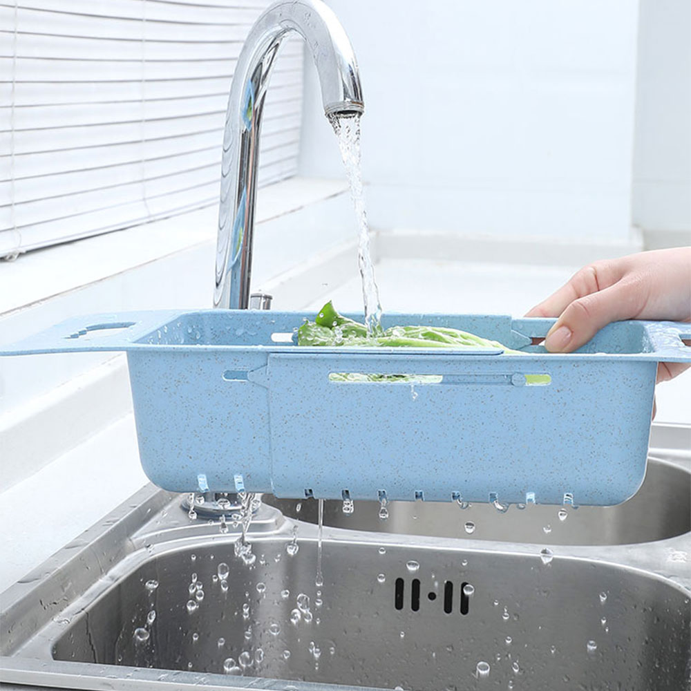 Retractable sink, drain rack, storage rack, kitchen, plastic bowl, chopsticks rack, household vegetable storage rack, bowl rack