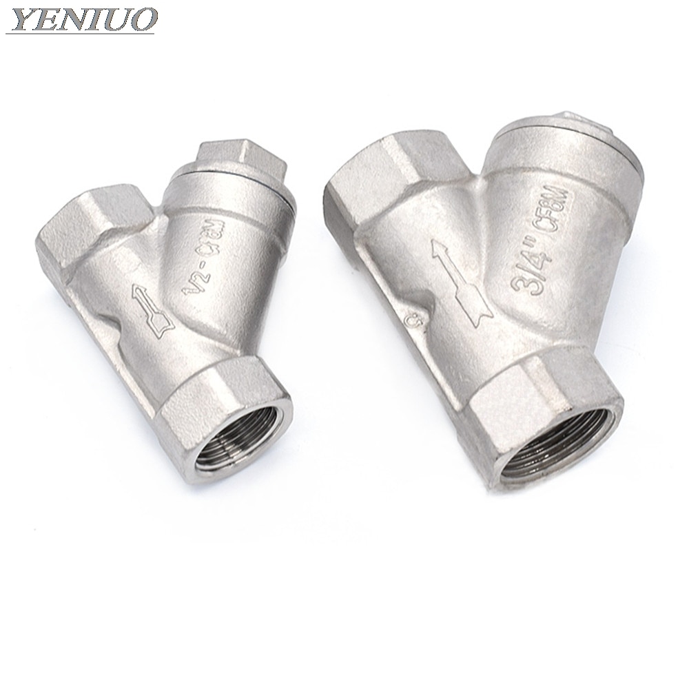 Bsp 1/2 " 3/4 " 1 " 1-1/4 " 1-1/2 "hona inline y mesh siltrådar filter 304 filterventil i rostfritt stål