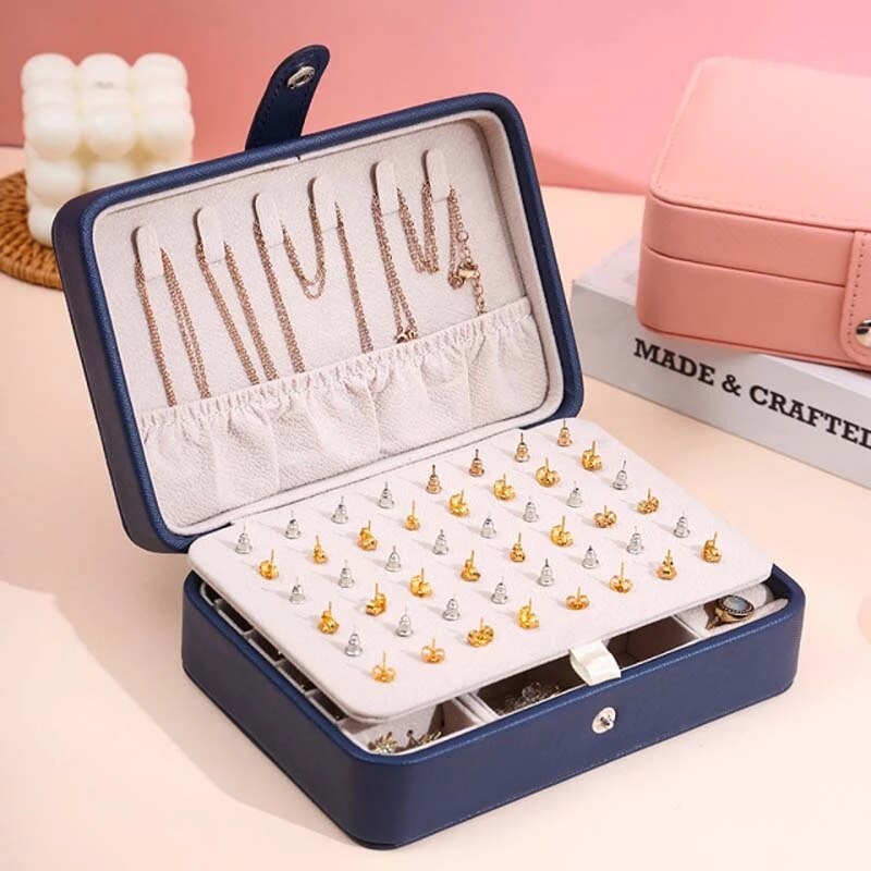 Organisateur de bijoux boîte à bijoux à glissière bijoux cercueil Portable maquillage stockage multi-couche maquillage organisateur beauté voyage boîte