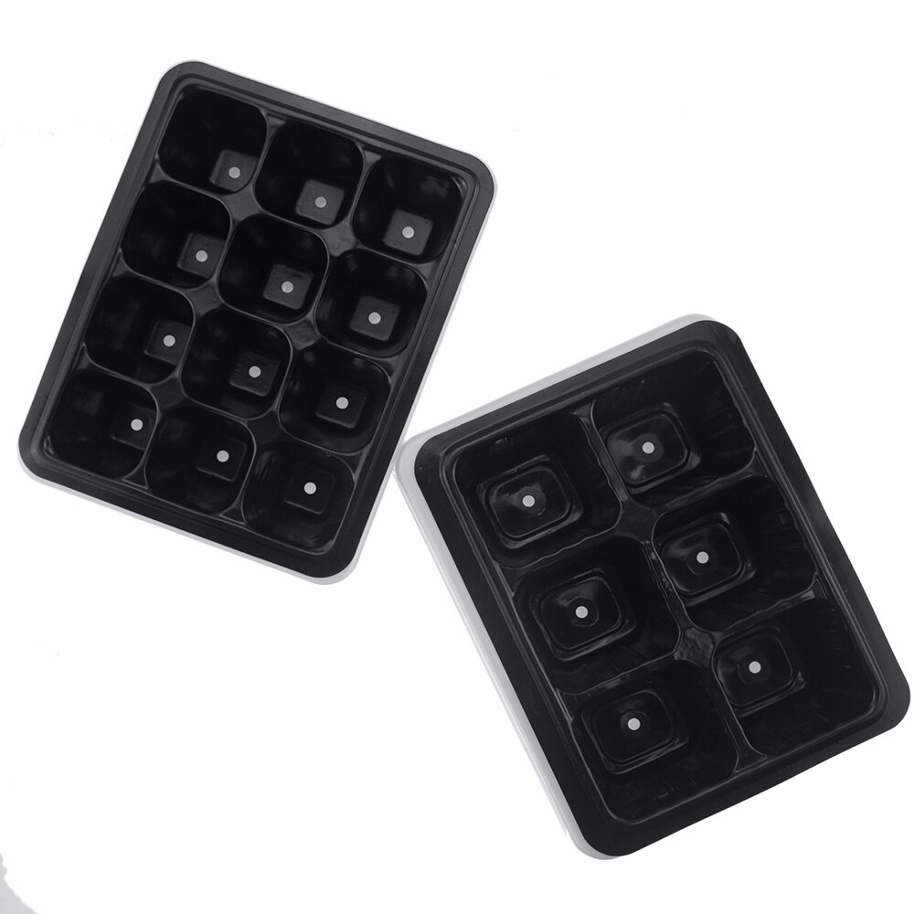 6/12 Plastic Nursery Pots Planting Seed Tray Kit Plant Germination Box with Dome and Base Garden Grow Box Gardening Supplies