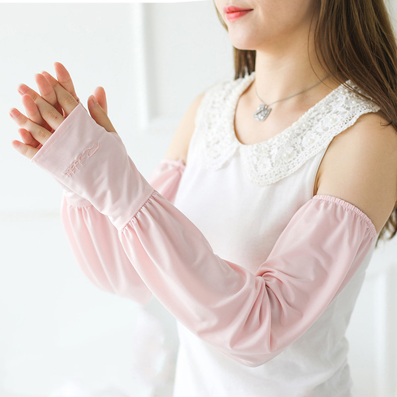 Summer Loose Sunscreen Driving Ice Silk Sleeve Female Long Length UV Protection Arm Arm Glove Sleeves Super Soft Breathable