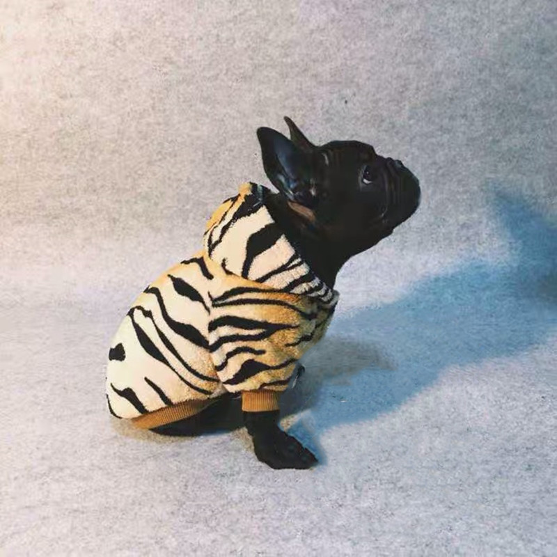 Desenhos animados outono inverno roupas de cachorro quente tigre bonito pet papillon casaco para cães pequenos bulldog francês pug chihuahua ggc18