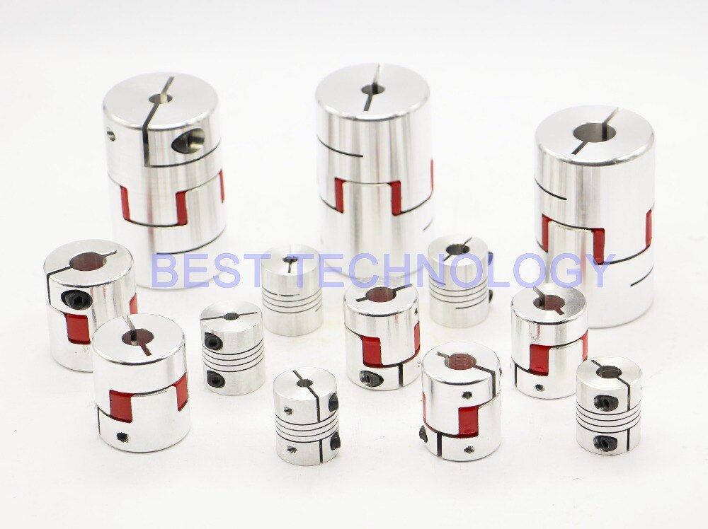 3pcs 8mm to 15mm Flexible Jaw Spider Plum Coupling CNC Starter Shaft Coupler Connector Diameter 40mm Length 66mm