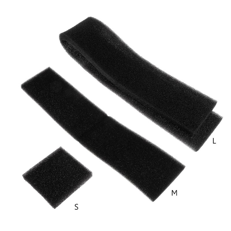 Zwarte biochemische katoenen filterspons voor aquarium, vijver, 3 maten: M