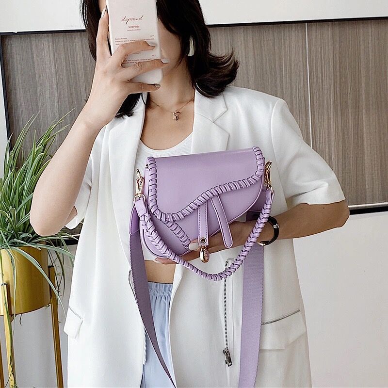 Luxe Zadeltas Voor Vrouwen Crossbody Schoudertas Handtassen En Portemonnees Mode Kleine Vrouwelijke Messenger Bags: PLUM