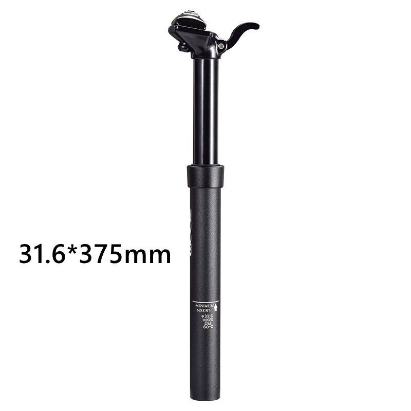 ZOOM Bicycle Suspension Seatpost 30.9/31.6*375mm MTB Mountain Bike Hand Remote Dropper Seatpost Height Adjustable Seat Post Tube: 31.6x375mm