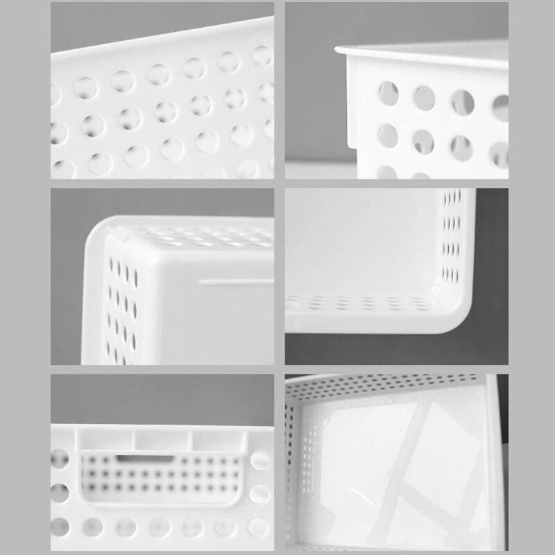 Plastic Storage Basket File Tray Tabletop A4 Document Magazine Organizer with Handles for Home Office Pantry