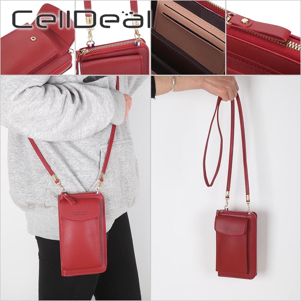 Vrouwen Portemonnee Beroemde Mobiele Telefoon Tassen Grote Kaarthouders Handtas Purse Clutch Messenger Schouder Lange Bandjes