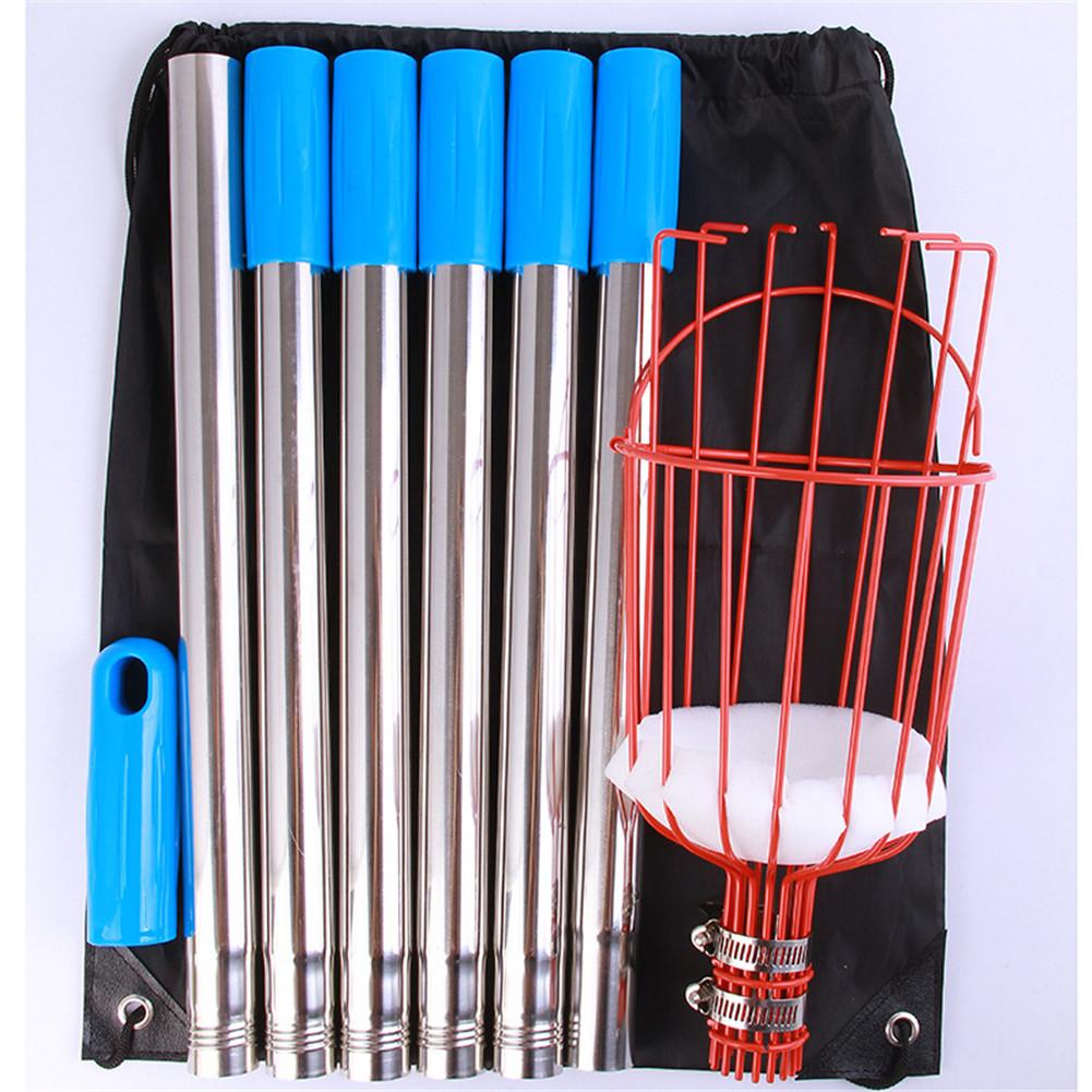 High-altitude Artifact Stainless Steel Fruit Picking Machine Wheat Field Fruit Picking Tool with Storage Bag Garden Tools