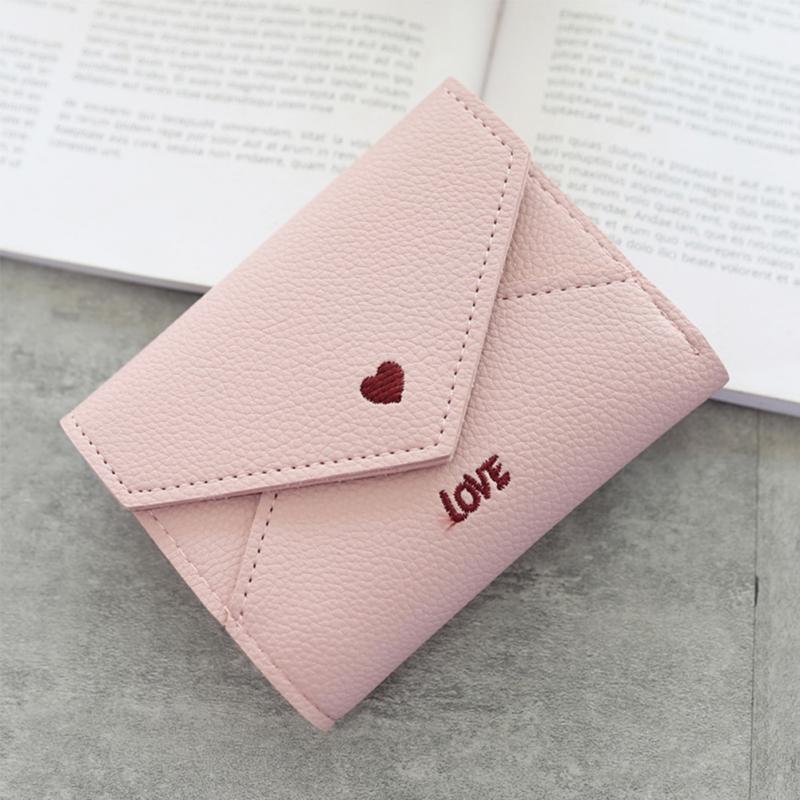 Heart Pattern Tassel Women Wallet for Credit Cards Small Luxury Mini PU Leather Short Womens Wallets and Purses: A