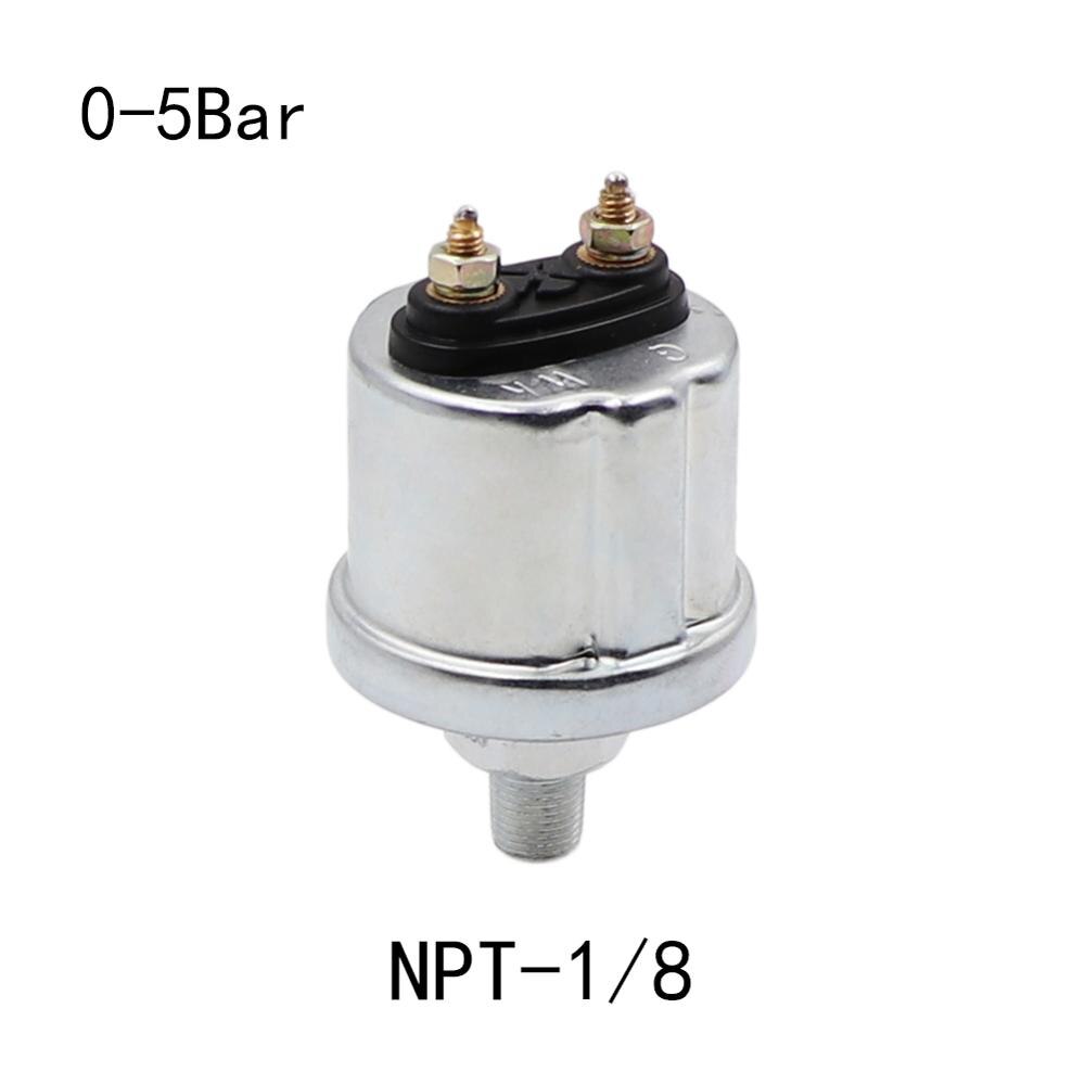 0-10 Bar Oil Pressure Gauge Sensors 0-5 Bar 10~184 ohm Fuel Sending Unit NPT 1/8 M10X1 Car Fuel Pressure Meter: 05Bar NPT 1 8
