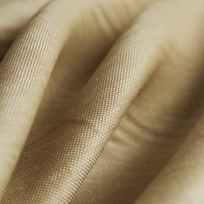 White Waxberry Light Yellow Silk Linen Wool Worsted Fabric Material Spring Women Suits Pant Jacket DIY Sewing Cloth: 1m