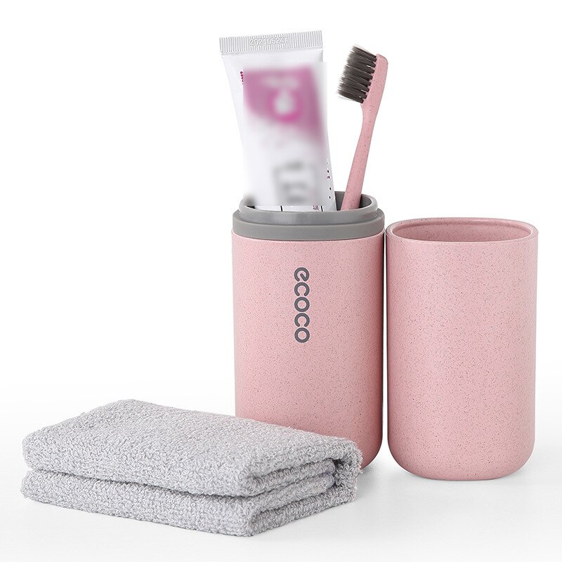 Zahnbürste Reise Bürsten Tasse Kreative Zahnbürste Kasten Nette Mund Waschen Tasse Schlecht Kunststoff Zahnbürste Tasse Toiletrie: allmächtig Rosa
