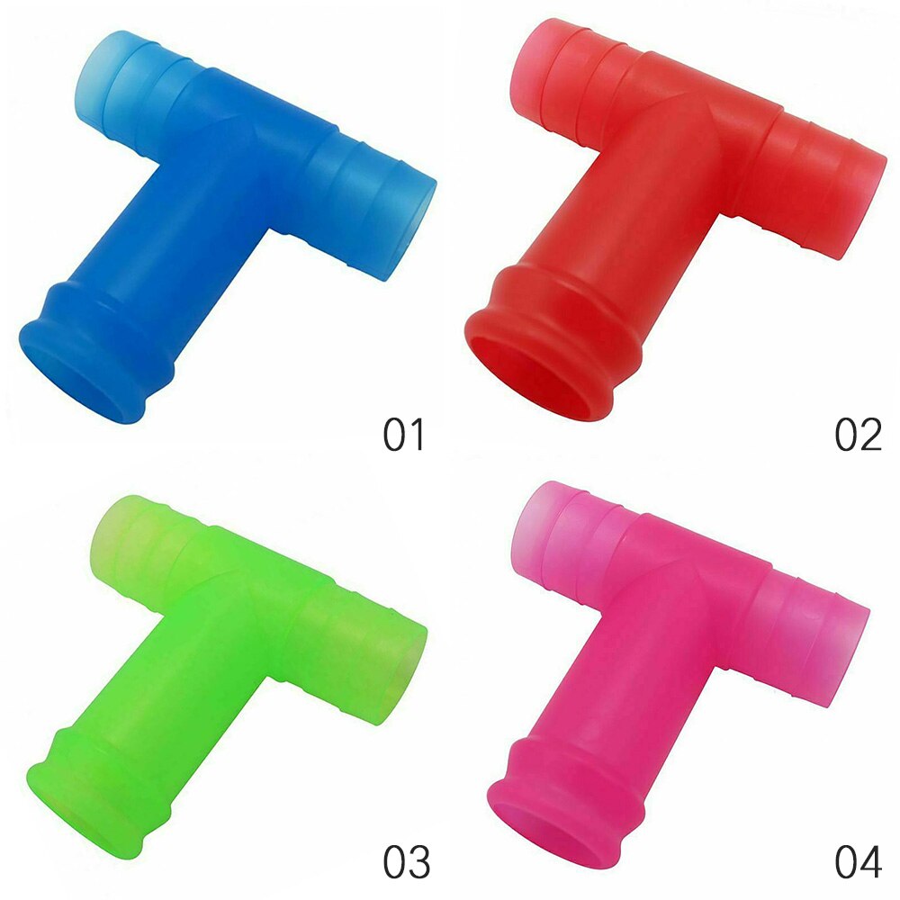 Beer Drinking Snorkel Three Way Pipe T Branch Pipe Double Bottle Drinker Connector For Parties Birthdays Kitchen Bar Drinker