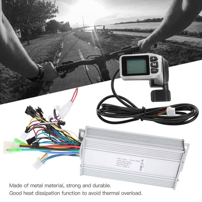 Electric Scooter Controller 36V/48V 350W/450W/500W/1000W/1500W 124DX Brushless Motor Control Box Lithium Battery Controller Set
