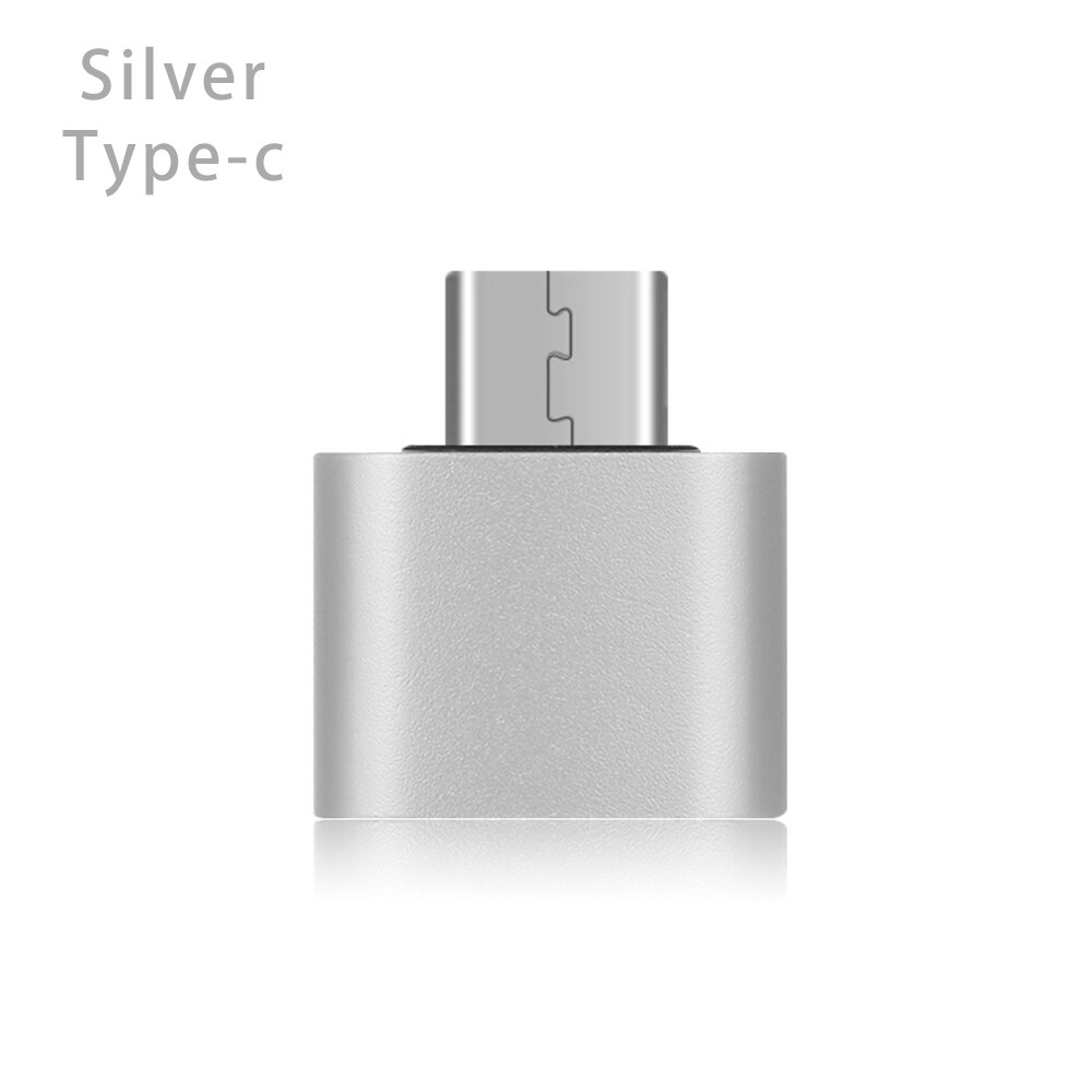 4pcs Metallo USB-C 3.1 Tipo C a USB 3.0 Maschio a femmina OTG Adattatore del Convertitore per Gli Smartphone Android otg adattatore accessori: silver