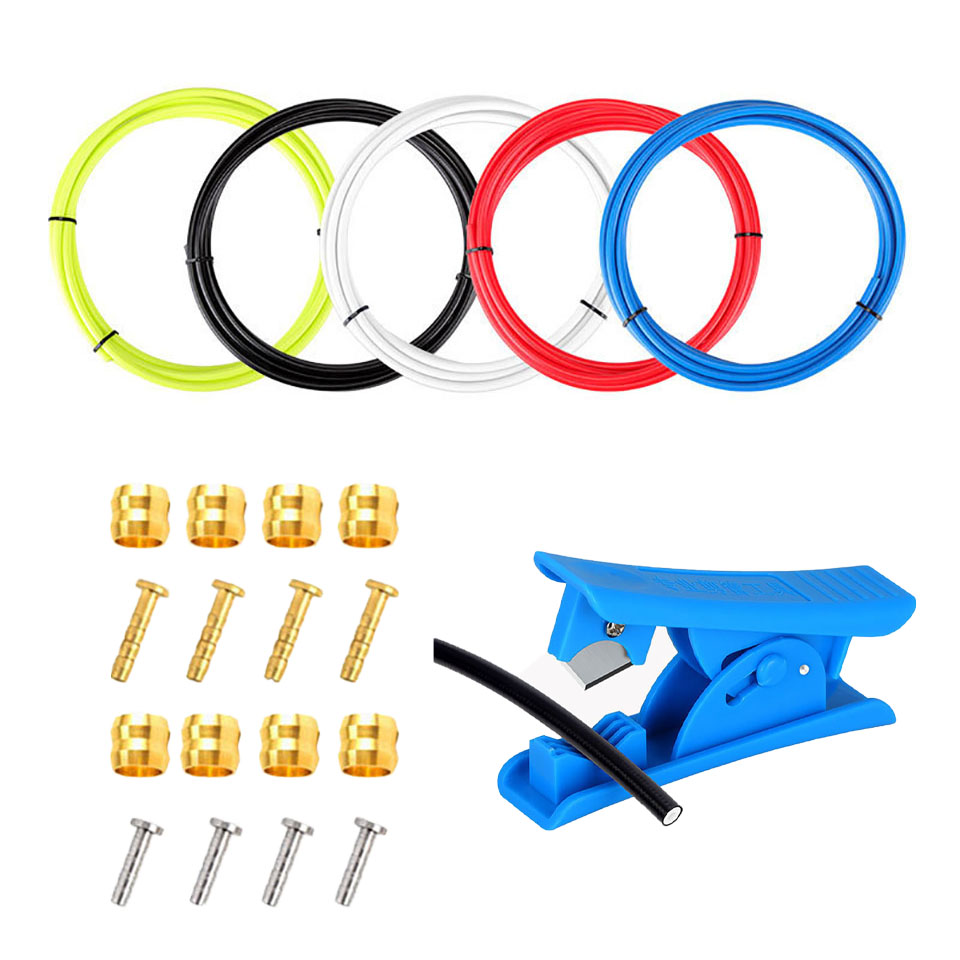 1 Set 2.5Mx5MM Mountain Bike Brake Hose Cable Kit Brake Hose Pipe Shell Hydraulic Disc Brake Hose Hose With Bicycle Hose Cutter