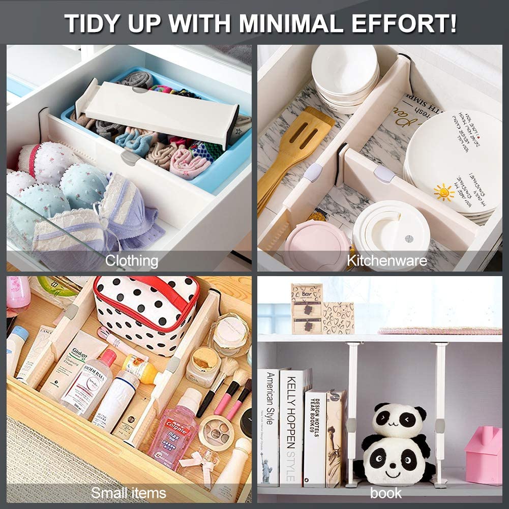 Adjustable Drawer Divider Retractable Drawer Partition Holder Wardrobe Organizer Shelf Cupboard Separator Tool Home Organizer