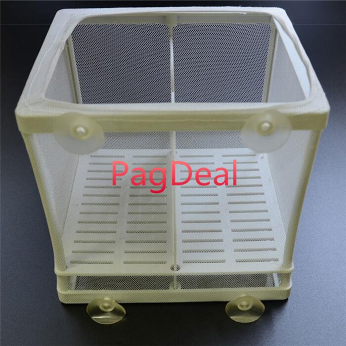 Aquarium vis kweekkast tank vis broedmachine net jongen baby vis kwekerij apparatuur isolatie net box tank met zuignap s/l