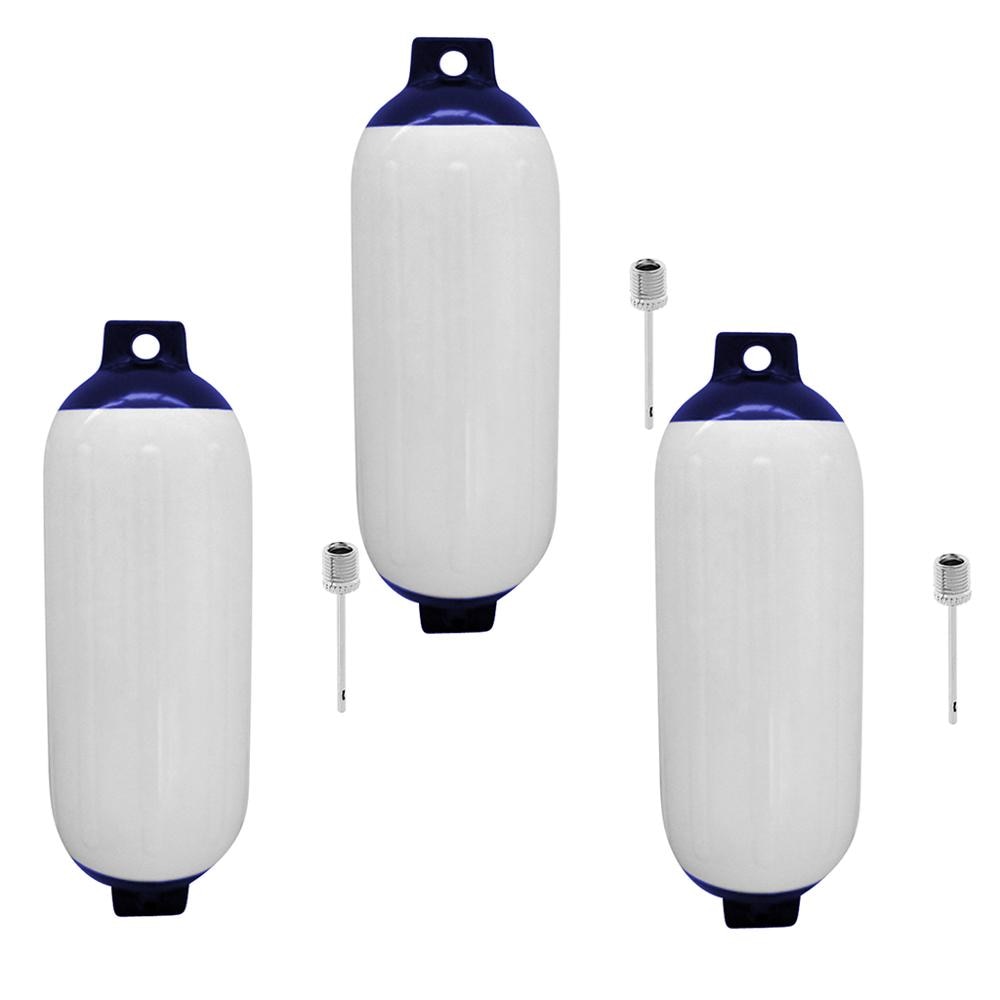 3 Pcs Marine Boat Fenders Bumpers Protection for Docking Mooring Corrosion Resistance UV Protected Inflatable Boat Fenders