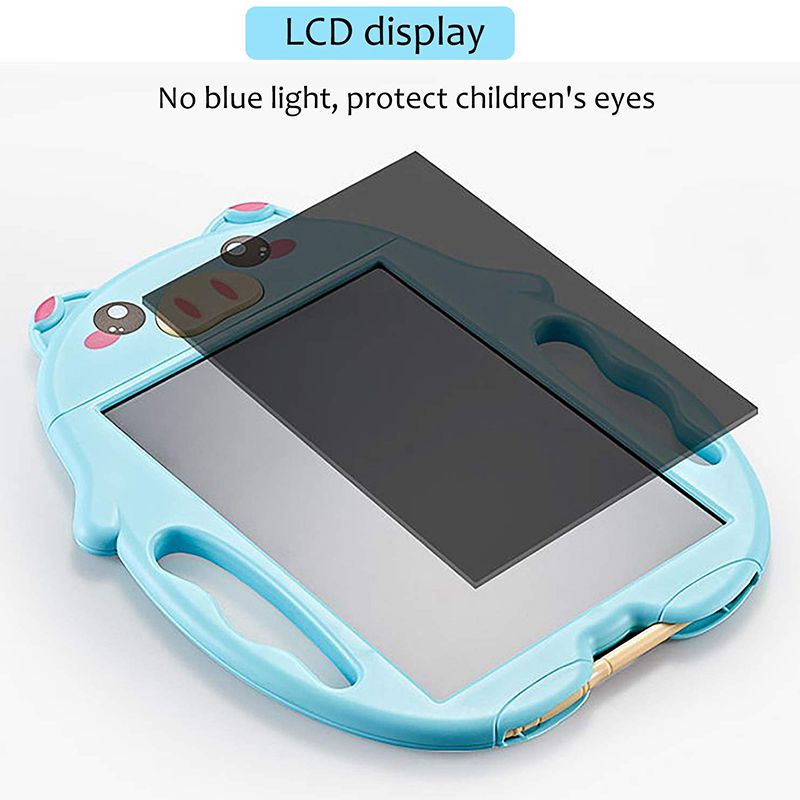 2 Set LCD Writing Tablet , Colorful Doodle Board Drawing Board, Birthday for 2-6 Years Kids, Blue Pig & Pink Pig