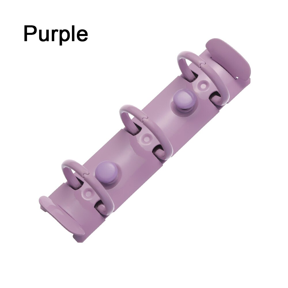 Metal Binding Clips Spiral Rings Binder Clip With 2 Pairs of Screw For Diary Notebook Planner A5 A6 A7 Binder Clip File Folder: Purple