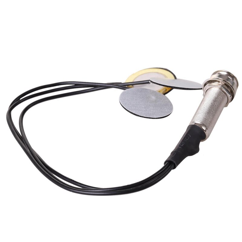 Piezo Contact Microfoon 3 Transducer Pickups &amp; 21-Inch Draad Lengte 1/4 Inch Output Jack 2 In 1 Piezo pickup Disc