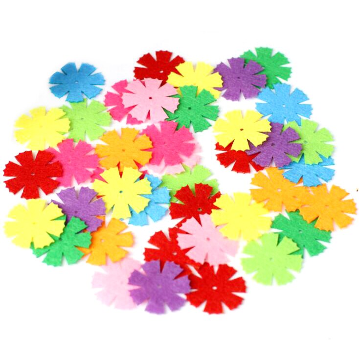 80Pcs Creatieve Non-Woven Flower Patch Kinderen Handgemaakte Materialen Bloemblaadje Patroon Kids Patches Naaien Ambachtelijke Speelgoed Diy Sticker gyh: Carnation