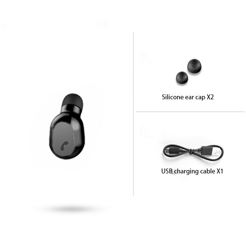 Auriculares deportivos mini, inalámbricos por bluetooth, auriculares universales de conducción ultra pequeños tipo oppo para apple vivo y Huawei: Single ear black