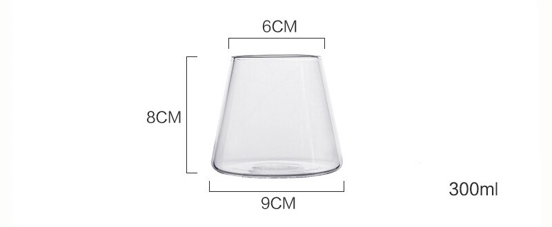 Konisk glass krus melk te frokost krus jul krus til te kaffe kopp fruktjuice krus, drikkevarer unike