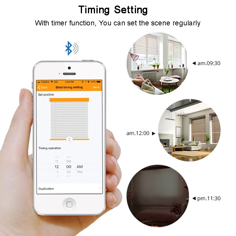 Tende a rullo motorizzate intelligenti a catena, Tuya WiFi telecomando con controllo vocale avvolgibile elettrico per tende a motore funziona con Alexa/Google