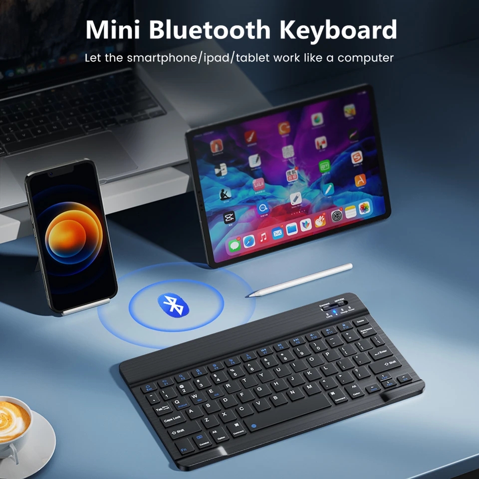 Spanisch Französisch Bluetooth Drahtlose Tastatur Azerty Russisch Koreanisch Für iPad Mac PC Tablette praktisch Laptop Und Maus Mini Mit N