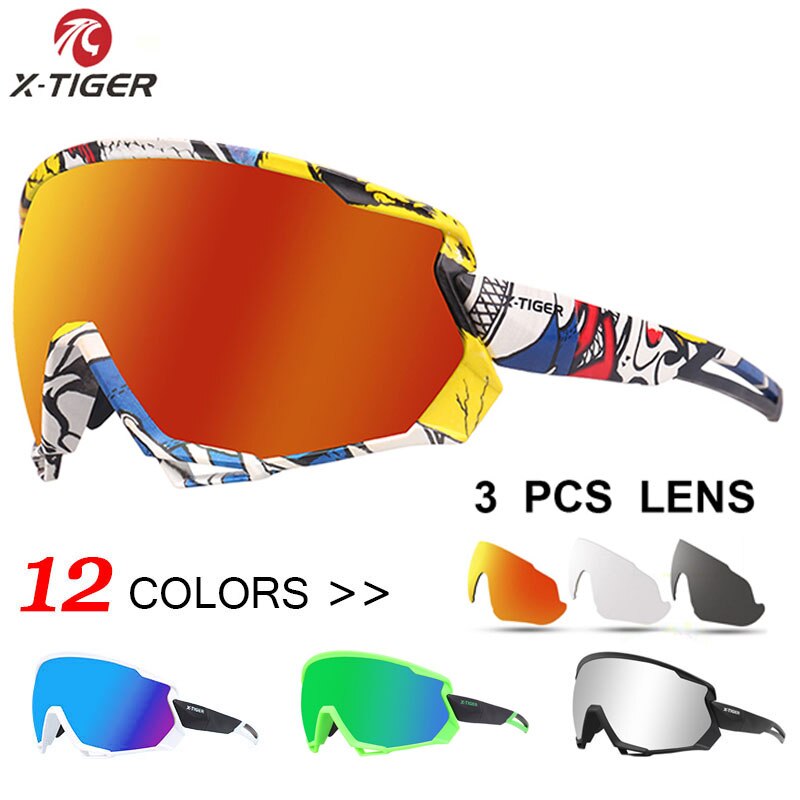 X-TIGER Wind Cycling Glasses For Man Women Polarized Road Bicycle Glasses Mountain MTB Bike Sunglasses Goggles Cycling Eyewear