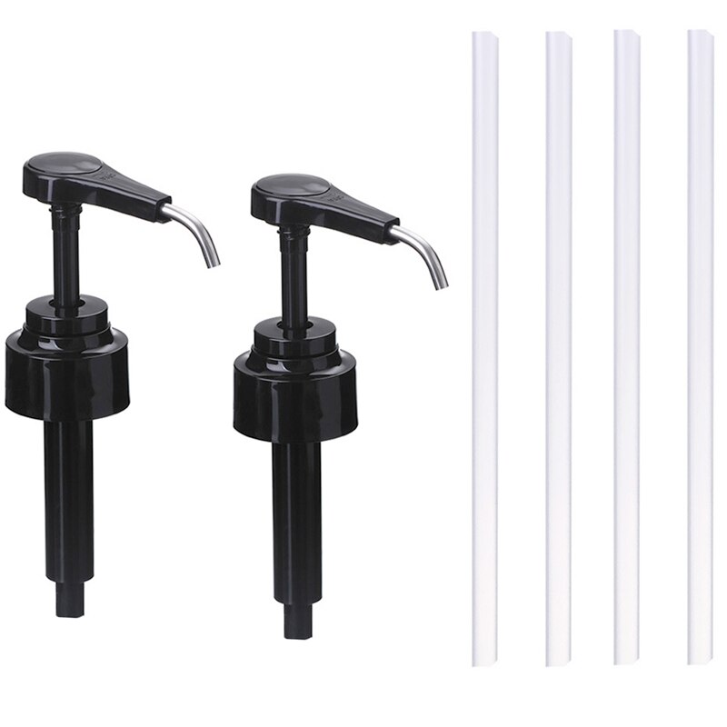 Distributeur de liquide pour Monin et sirop de café 1l, 1/2/4 pièces, bouteille de jus 10ml, pompe de cuisine, bureau: 2pcs black