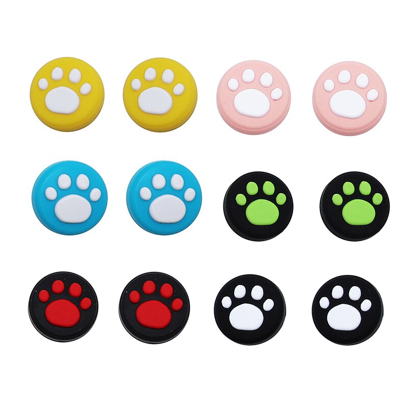 2PCS Lovely Cat Paw Thumb Stick Grip Cap Joystick Cover For Nintendo Switch NX Lite Joy-Con Controller Gamepad Thumbstick Case