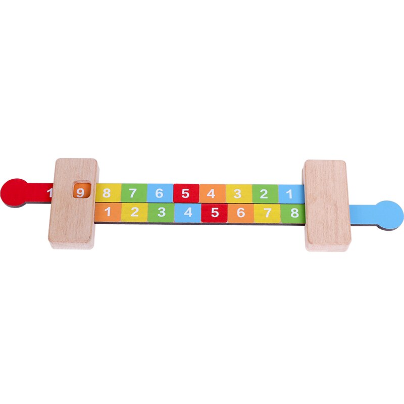 Monterssori pædagogisk legetøj til børn babyuddannelse 1-10 tilføjelse lineal digital operation tæller beregning matematisk legetøj