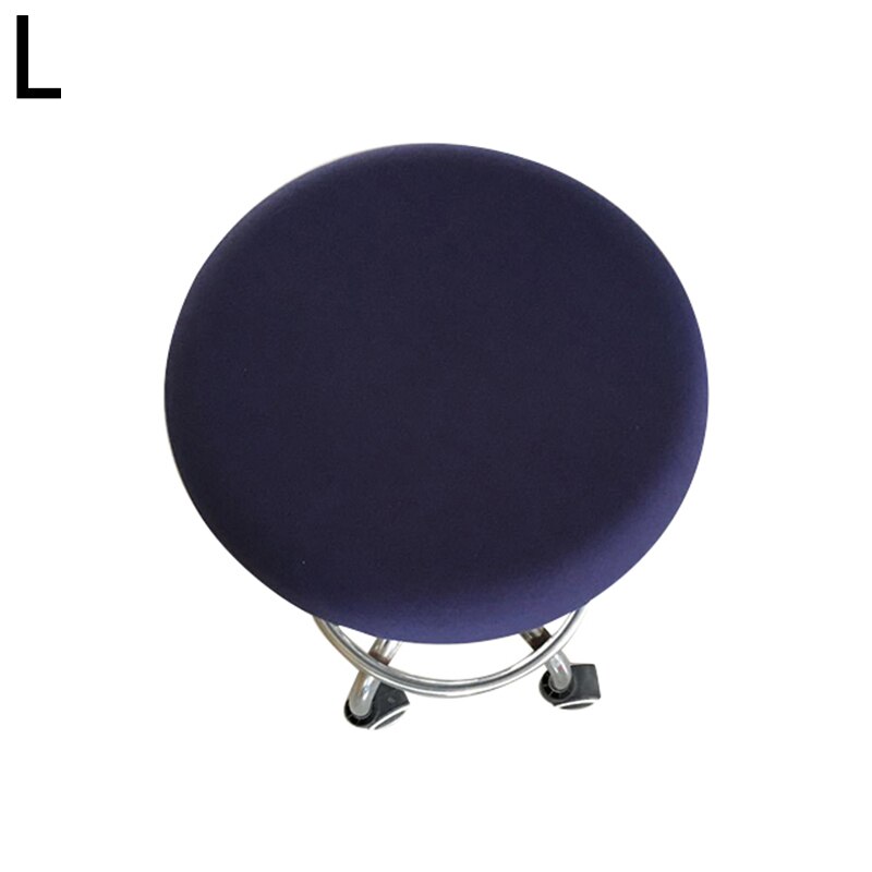 Ronde Stoel Cover Barkruk Cover Elastische Seat Cover Stoel Protector Effen Kleur Thuis Stoel Hoes Spandex Chaircover: L
