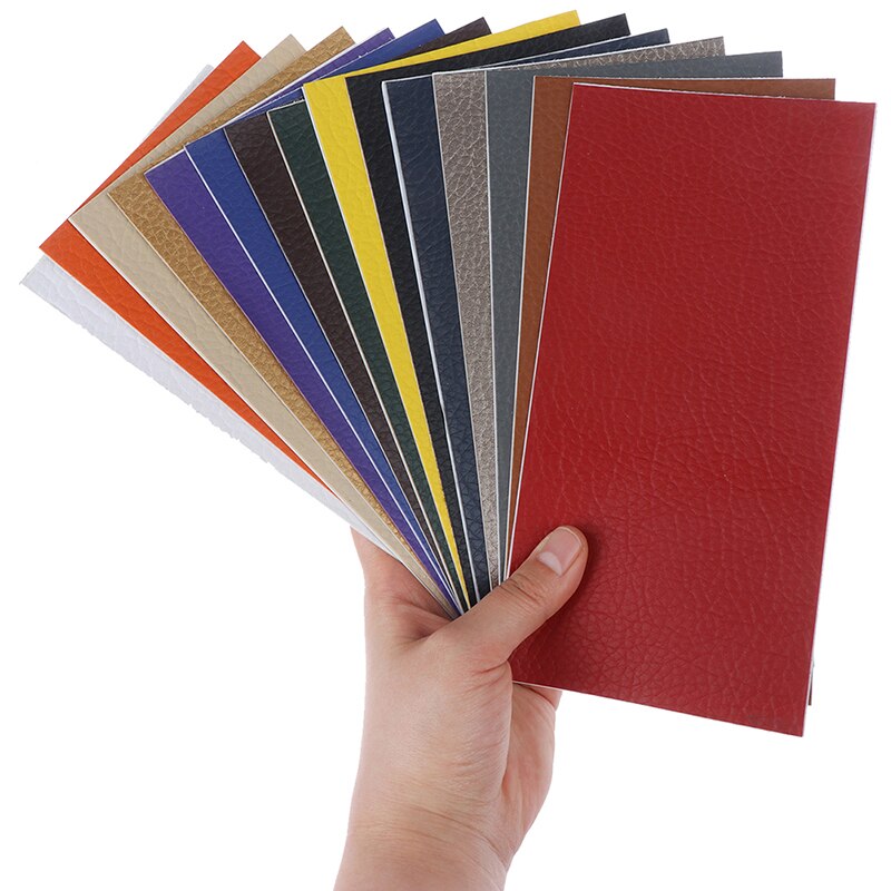 1PC 10x20cm No Ironing Self Adhesive Stick Car Repairing Leather PU Fabric big Stick Patches
