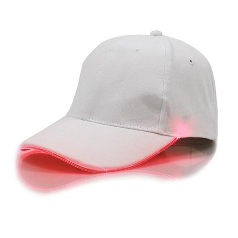 Cool LED Baseball Cap Battery Operated Shine at night Cotton Peaked Hat Outdoor Sports Wear With Adjustable Back Closure: 3