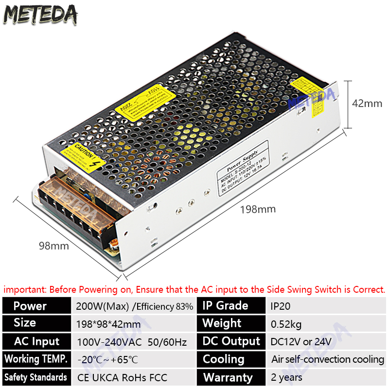 DC 12 V 24V zasilacz impulsowy 2A 3A 4A 5A 8A 10A 15A 20A 25A 30A 40A moc transformatora zasilacz 12 V V 220V robić 12 V AC-DC: Niebieski / 12 v