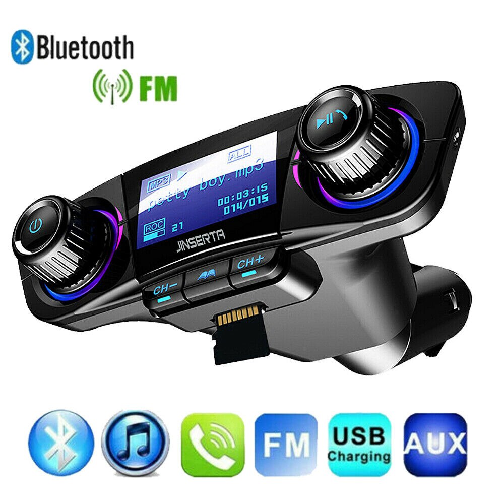Bluetooth auto fm-zender  mp3- speler handsfree radio adapterkit usb-oplader bluetooth auto  mp3- speler